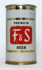 F & S Premium Beer 12 oz. Flat Top Beer Can-F & S Brewing-Shamokin, Pa.