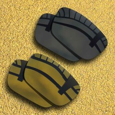 2 Pairs Polarized Lenses Replacement for-SPY Optic Dirk-Solid Black Brown Copper