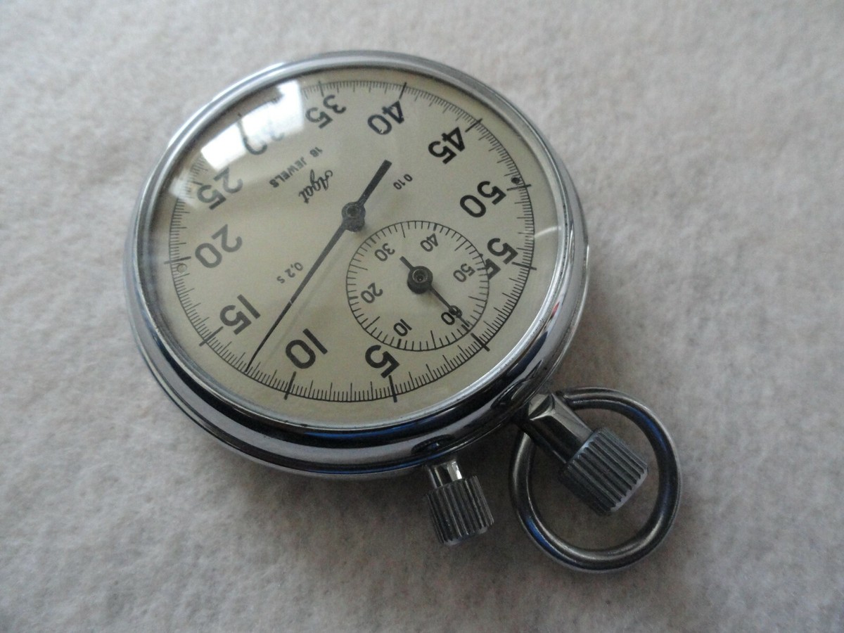 MADE IN RUSSIA Agat 16石　手巻き式ストップウォッチ　♪ Vintage Russian 16 Jewels Agat Mechanical Wind Up Stopwatch | eBay