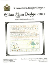 Eliza Ann Dodge 1829~Queenstown Sampler Designs