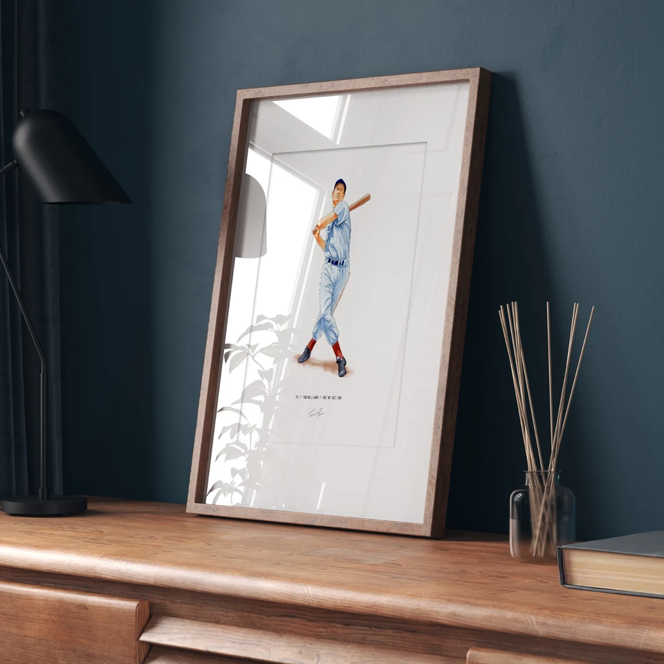 Póster de béisbol Ted Williams Boston Red Sox V2 impresión 8x10 arte ilustrado Foto 4 de 4