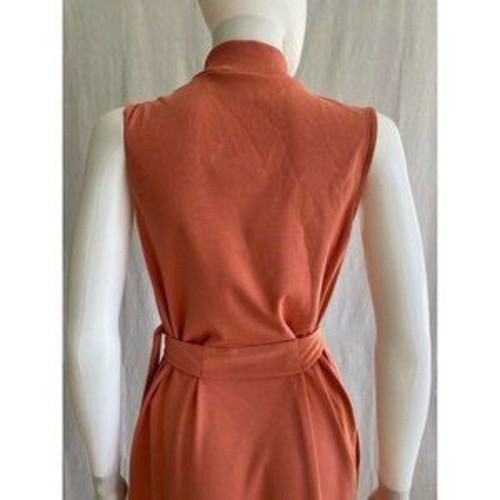 Prologue Women's Dress Large Sleeveless Mock Neck Orange Belted S - Picture 6 of 11