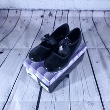 Dance Class Girls Black Tap Shoes Size 10 New