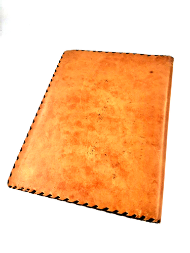 Grand Ancienne Cuir Portefeuille Document Dossier Avec Voilier Maritime Design - Photo 5 sur 8