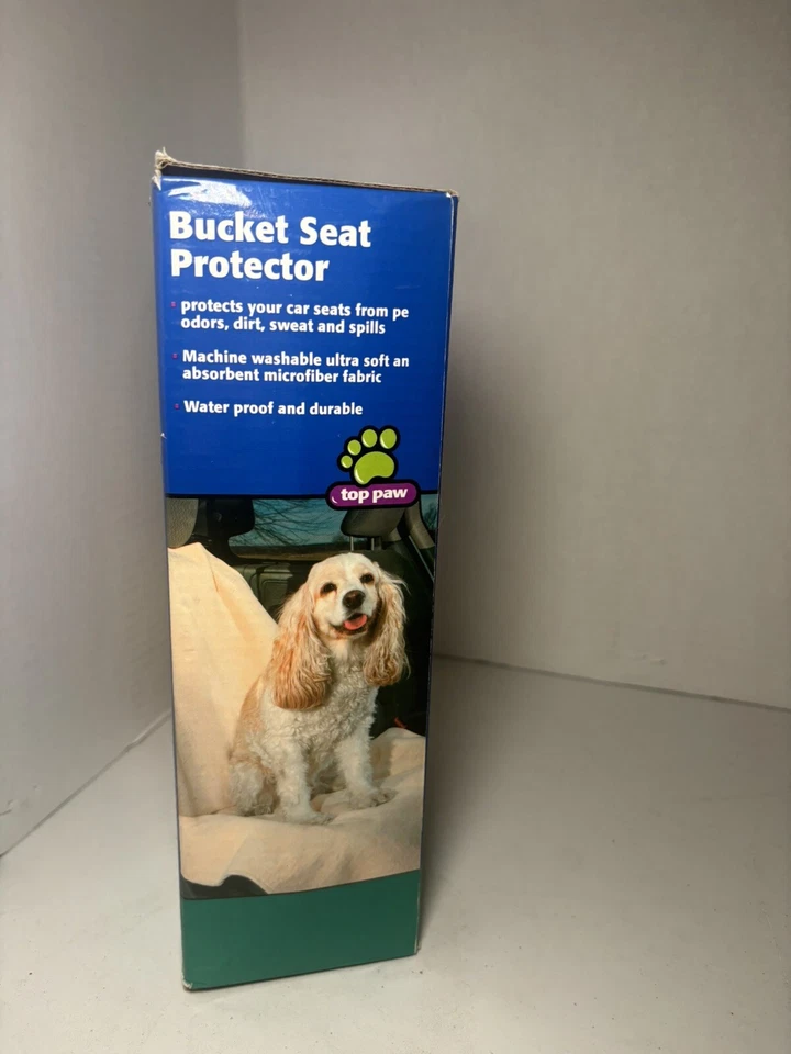 Cubierta de asiento trasero coche mascota perro viaje impermeable cubo asiento protector crema Foto 2 de 4