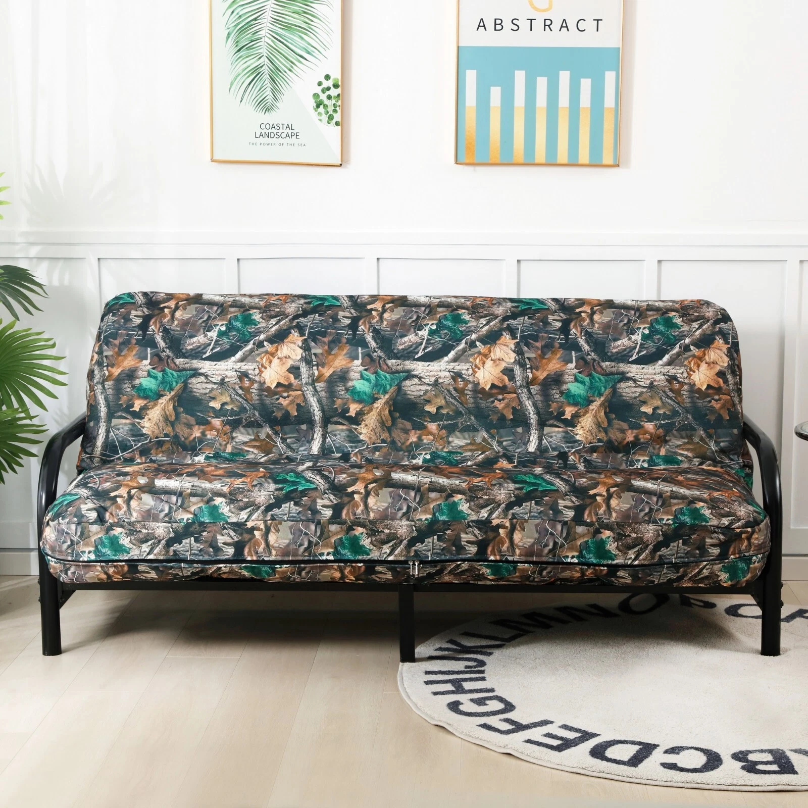 OctoRose Customize Size Oxford Camo Futon Cover Sofa Bed Cushion Mattress Cover