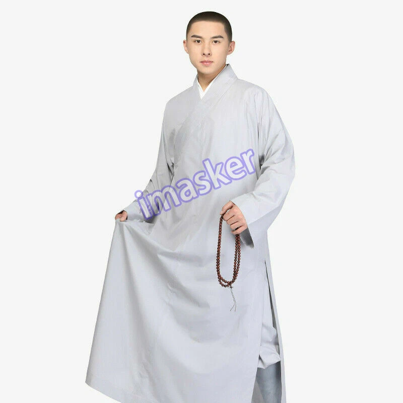 Disfraz de monjes budistas chinos vestido largo templo Shaolin Kung Fu Foto 3 de 4