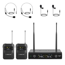 Phenyx Pro Uhf Wireless Microphone System W/ 2x30 Frequencies, Metal Cordless...