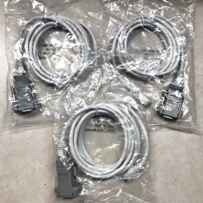 Lot of 3 Juniper 094-0040-000 DB9F to RJ45 7' Cable CAT-5E Booted 720-014126