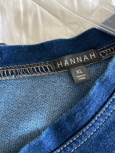Hannah Dress Women's Size XL Blue Denim Short Sleeved with Pockets - Picture 2 of 9