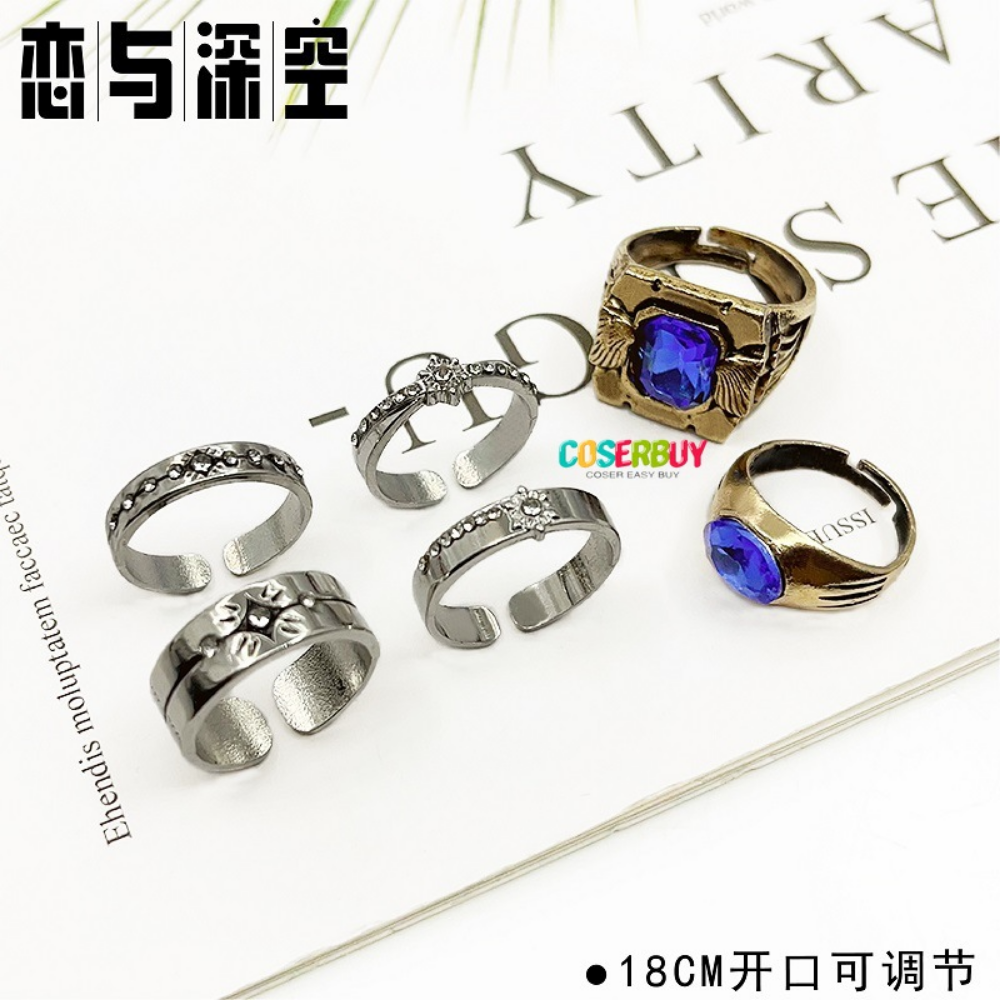New Love and Deepspace Game Xavier Zayne Rafayel Fashion Ring