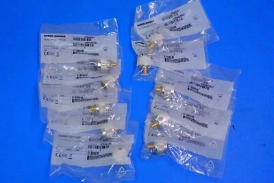 LOT OF 10 HUBER+SUHNER 33 N-SMA-50-1 RF Coaxial Connector 18GHz 50 Ohm SMA to N