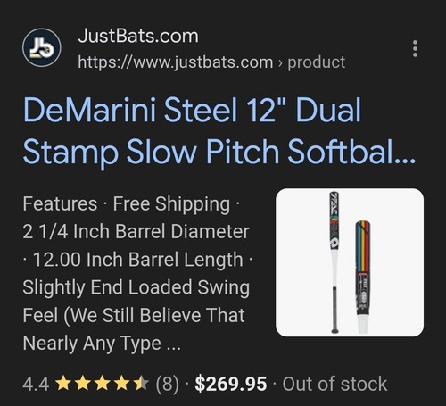 DeMarini Steel All Association WTDXSTL-22 Slowpitch Softball Bat - 34/27 - Picture 10 of 15