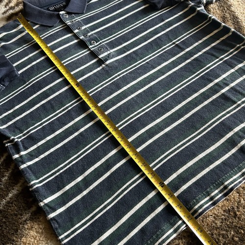 Vintage 90s Structure Rugby Polo Shirt Men's Large Striped USA Faded - Picture 5 of 5