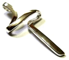 Kaedesigns, Genuine Large Modern 9ct 9kt 375 White Gold Cross Pendant 277