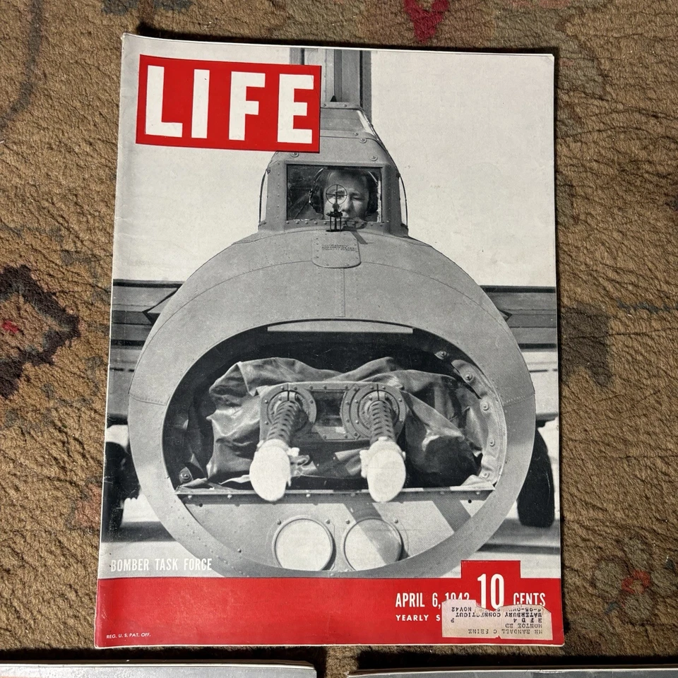 Life Magazine Vintage April 1942 Lot of 3 Issues 1940’s WWII-Era Ads 6 13 27 - Image 2 of 4