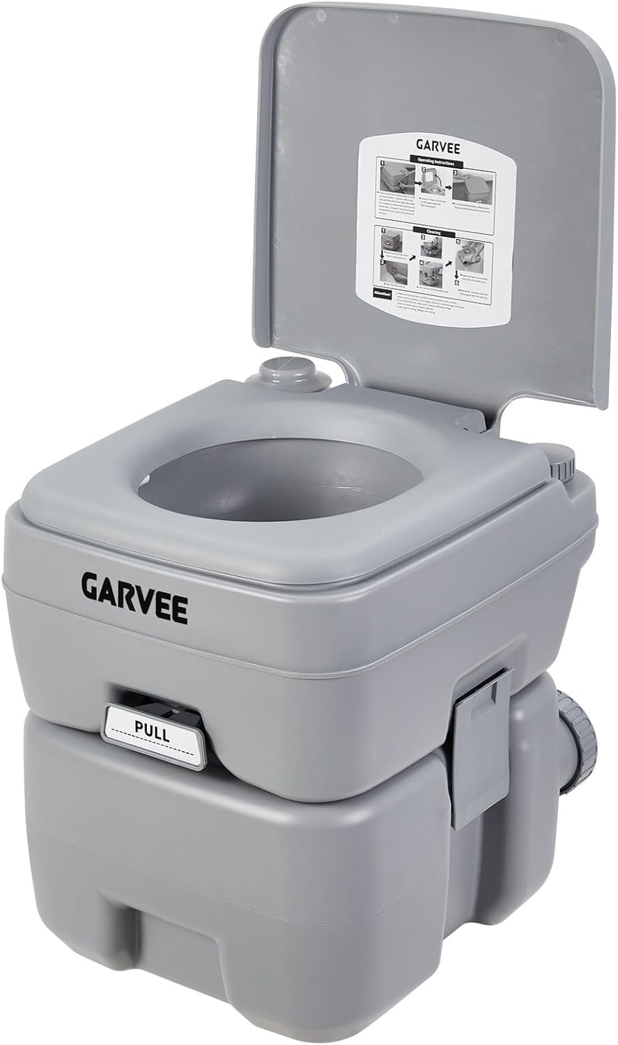 5.3 Gallon Portable Toilet for Camping, with Carry Bag & Detachable Tank, Ideal