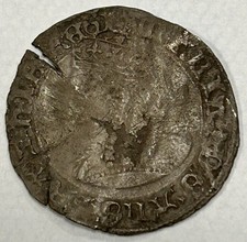 1553-1554 Mary I Silver Groat Coin mm Pomegranate