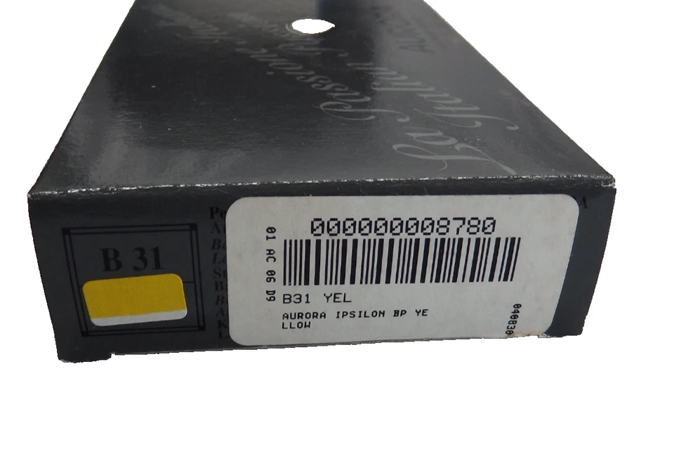 Aurora 意大利笔 B31-黄色-蓝色墨水-预制-带盒 — 第 4/4 张图片