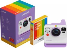 Polaroid - Now Gen 3 Instant Camera Color Film Bundle 8 Photos - Purple
