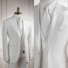 Men Formal Suit Wedding Jacket Modern Single Breasted Party Peak Lapel