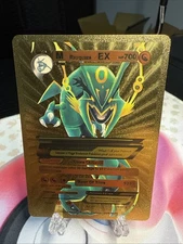 MEGA Rayquaza EX Gold  Foil HP 700 Fan Art Display Card Roar Of Time 💥💥💥