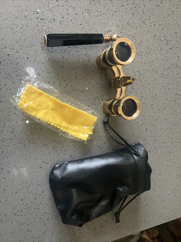 Opera Glasses with  Red Laser Flashlight Theatre  Binocular Black And Gold