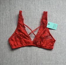 Frederick's of Hollywood Red Lace Bralette Size Small