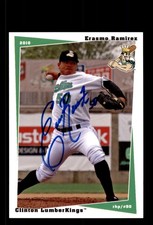Signed Baseball Card Auto Erasmo Ramirez 2010 Clinton LumberKings