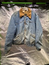 Vintage Wrangler Western Jacket Mens L Denim Sherpa - Detroit Workwear USA Made
