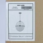 Hudson Valley Lighting 3821-AGB Donnell 21" Tall Pendant in Aged Brass, Sealed
