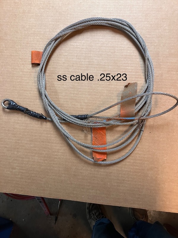 304-7x19 Stainless Steel Cable Wire Rope 1/4" and 3/16" lengths