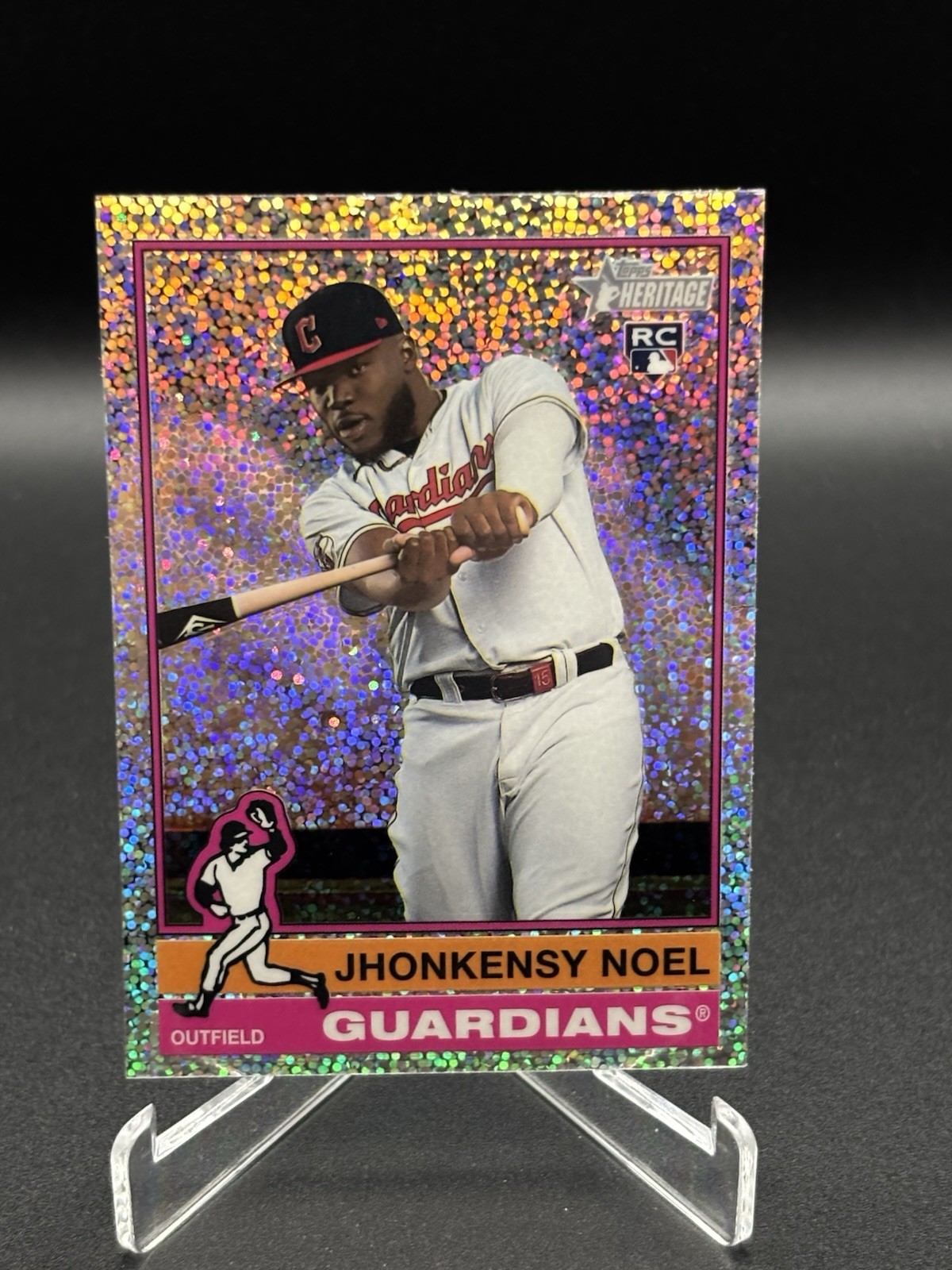 2025 Topps Heritage Jhonkensy Noel #79 Chrome Silver Sparkle Refractor (RC)
