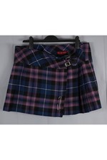 Majestic Womens Purple Mini Kilt Skirt Pleated Wrap Style Size 40 r1377