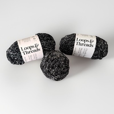 525 Yards Loops & Thread Chenille Home Slim Black Pepper 7 Oz