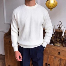 Autumn/winter Thicken Sweater Men Korean Loose Knitted Winter Ins Tops Pullover