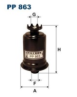 Filtron Kraftstofffilter PP 863 FüR Mitsubishi Toyota Daihatsu Hyundai Chrysler