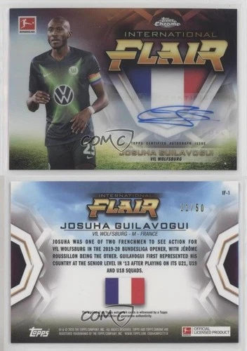 2019-20 Topps Chrome Bundesliga International Flair /50 Josuha Guilavogui Auto