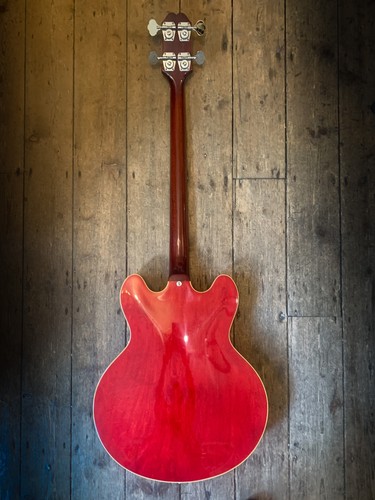 1967 EPIPHONE RIVOLI Bass Guitar - EB 232C in CHERRY  with hard shell case - Picture 4 of 19