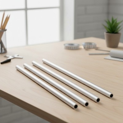 Versatile 12'' Long Seamless Aluminum Tubes - 1/8'' OD, 4 Pack for DIY Projects