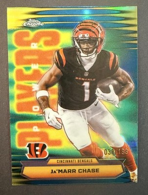 2025 Topps Chrome #PP-21 Ja'Marr Chase Power Players Aqua Refractor #/199