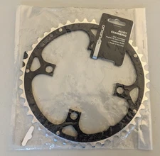 Origin8 Alloy Ramped Chainring - 44T, 104 BCD - Black/Silver