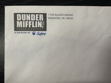 The Office RARE Screen Used Prop Envelope Dunder Mifflin Sabre