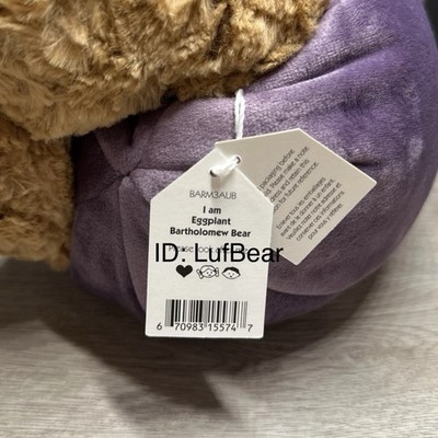 AUTHENTIC❗️Jellycat eggplant bartholomew bear- NWT Retired