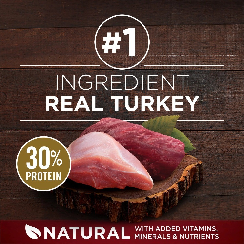 High Protein Dry Dog Food for Adult Dogs with Real Turkey and Venison 15 lb Bag