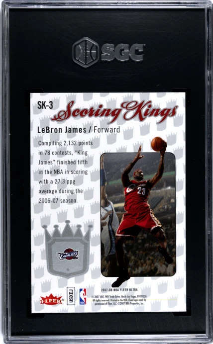 2007-08 Fleer Ultra #SK-3 Lebron James Scoring Kings (SGC 10) - Image 2 of 2