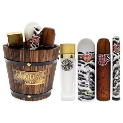 Cuba Jungle Zebra 4 Piece Gift Set 3.4 oz EDT Spray 3.4