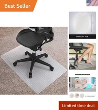 Studded Grip 36'' x 48'' Chair Mat - Effortless Floor Protection for Carpets