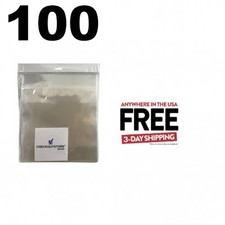 100 Clear Plastic OPP Sealable Flap 12" Vinyl 33 RPM Record Outer  1-3 DAY