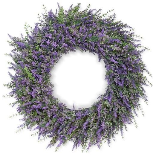 32-Inch Large Eucalyptus Lavender Wreath for Front Door Porch or Window